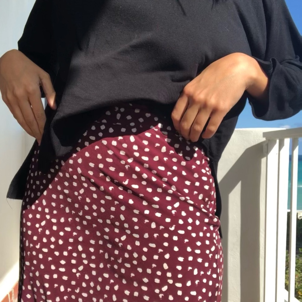 Midi polkadots skirt